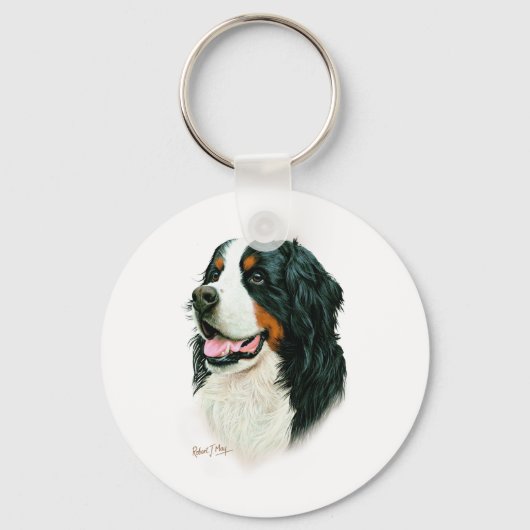 Bernese Mountain Dog Sleutelhanger (Voorkant)
