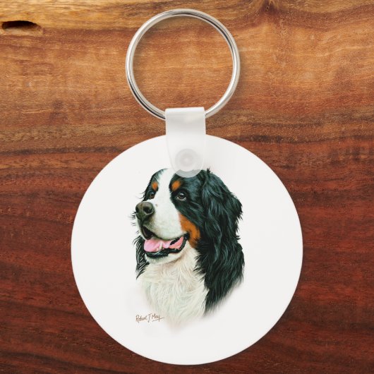 Bernese Mountain Dog Sleutelhanger (Voorkant)