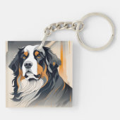 Bernese Mountain Dog Sleutelhanger (Achterkant)