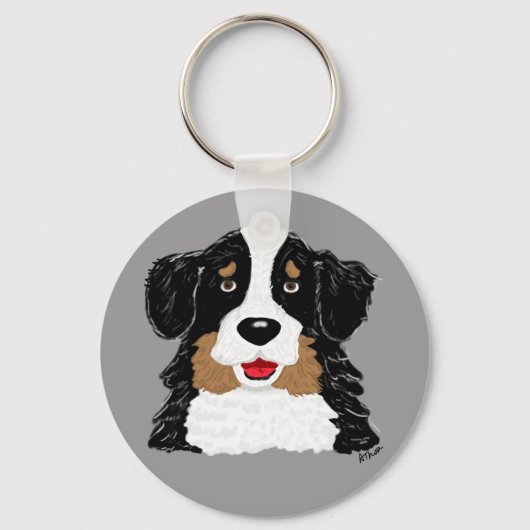 Bernese Mountain Dog Sleutelhanger (Voorkant)