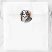 Bernese Mountain Dog-sleutelhanger Ronde Sticker (Tas)