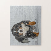 Bernese Mountain Dog Snow Foto Legpuzzel (Verticaal)