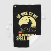 Bernese Mountain Dog Spell on You Halloween Costum Golfhanddoek (Insitu)