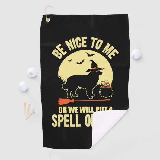 Bernese Mountain Dog Spell on You Halloween Costum Golfhanddoek (Insitu)