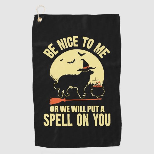 Bernese Mountain Dog Spell on You Halloween Costum Golfhanddoek (Voorkant)