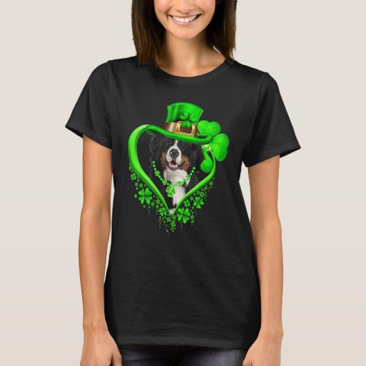 Bernese Mountain Dog St Patricks Day Lover Irish S T-shirt (Voorkant)