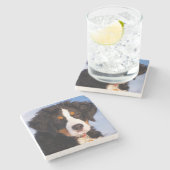 Bernese Mountain Dog Stenen Onderzetter (Zijkant)