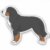 Bernese Mountain Dog Sticker (Voorkant)