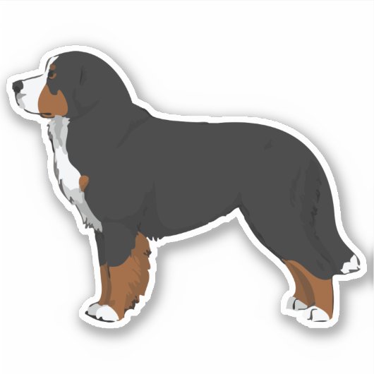 Bernese Mountain Dog Sticker (Voorkant)