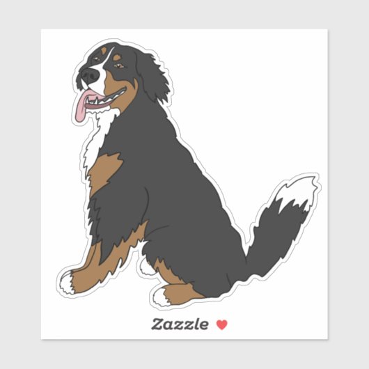 Bernese Mountain Dog Sticker (Vel)