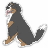 Bernese Mountain Dog Sticker (Voorkant)