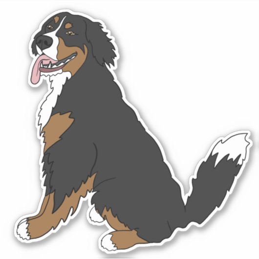 Bernese Mountain Dog Sticker (Voorkant)