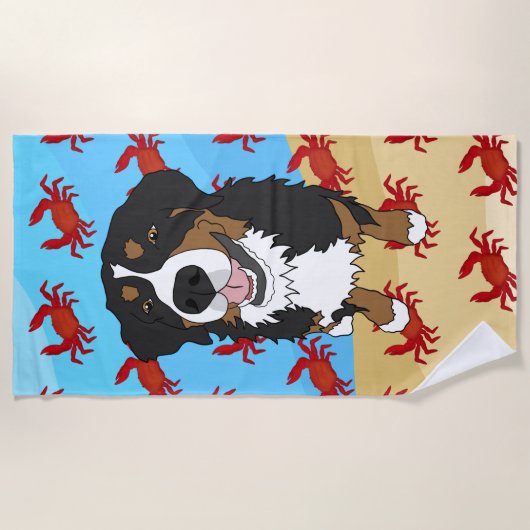 Bernese Mountain Dog Strandlaken (Voorkant)