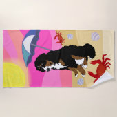 Bernese Mountain Dog Strandlaken (Voorkant)