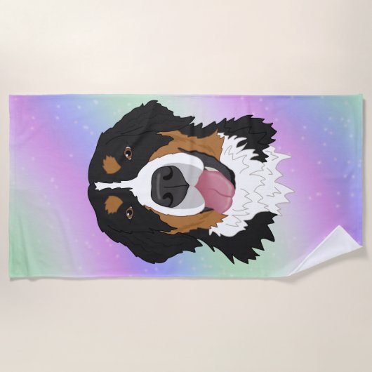 Bernese Mountain Dog Strandlaken (Voorkant)