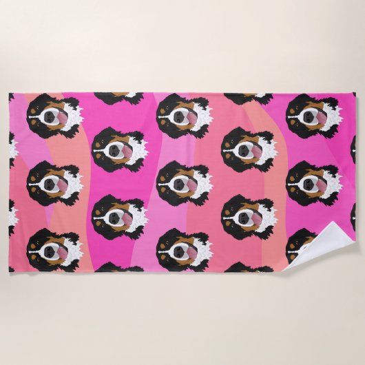 Bernese Mountain Dog Strandlaken (Voorkant)