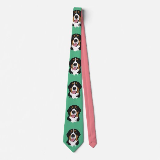 Bernese Mountain Dog Stropdas (Voorkant)
