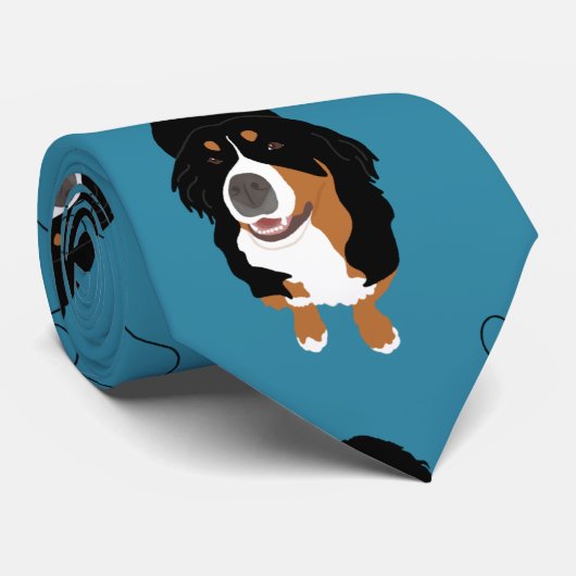 Bernese Mountain Dog Stropdas (Opgerold)