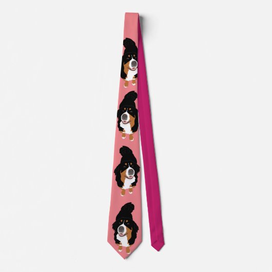 Bernese Mountain Dog Stropdas (Voorkant)