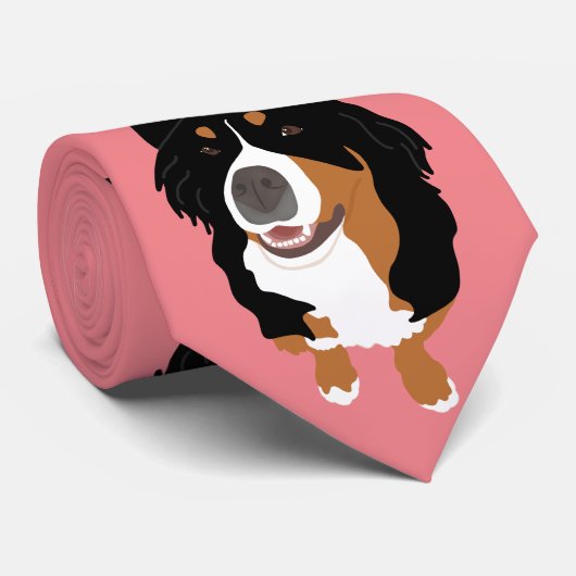 Bernese Mountain Dog Stropdas (Opgerold)