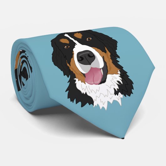 Bernese Mountain Dog Stropdas (Opgerold)