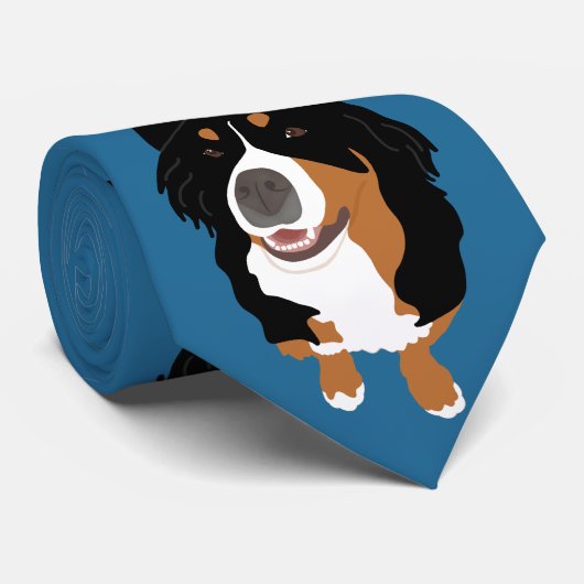 Bernese Mountain Dog Stropdas (Opgerold)