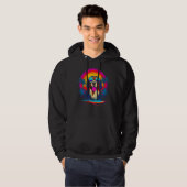 Bernese Mountain Dog Sunset Hoodie (Voorkant volledig)