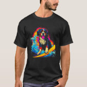 Bernese Mountain Dog Surfer T-shirt (Voorkant)
