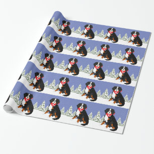 Bernese Mountain Dog Swiss Cross Cadeaupapier