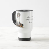 Bernese Mountain Dog Travel Mug Reisbeker (Voorkant links)