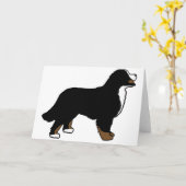 Bernese Mountain Dog Triclolor Kaart (Gele Bloem)
