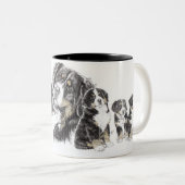 Bernese Mountain Dog Tweekleurige Koffiemok (Voorkant rechts)