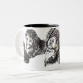 Bernese Mountain Dog Tweekleurige Koffiemok (Voorkant links)