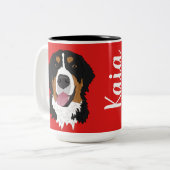 Bernese Mountain Dog Tweekleurige Koffiemok (Voorkant links)