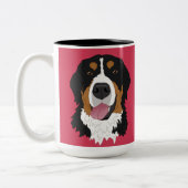 Bernese Mountain Dog Tweekleurige Koffiemok (Links)
