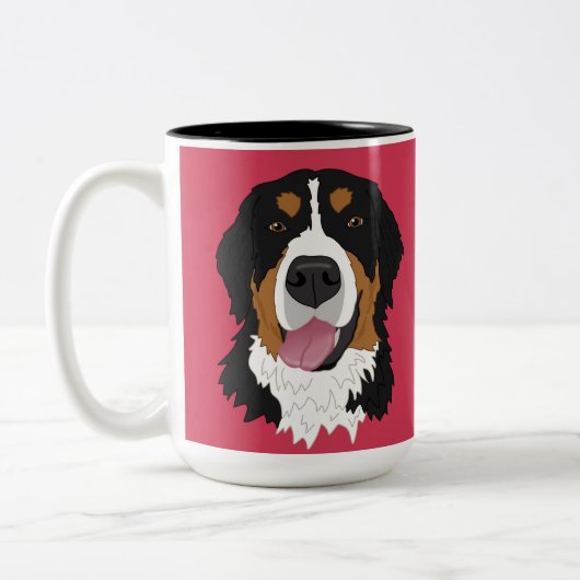 Bernese Mountain Dog Tweekleurige Koffiemok (Links)
