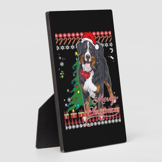 Bernese Mountain Dog Ugly Christmas Sweater Shirt  Fotoplaat (Zijkant)