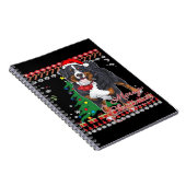 Bernese Mountain Dog Ugly Christmas Sweater Shirt  Notitieboek (Rechterzijde)