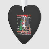 Bernese Mountain Dog Ugly Christmas Sweater Shirt  Ornament (voorkant)