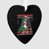 Bernese Mountain Dog Ugly Christmas Sweater Shirt  Ornament (voorkant)
