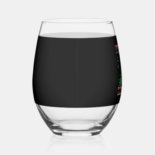 Bernese Mountain Dog Ugly Christmas Sweater Shirt  Wijnglas Zonder Voet (Rechts)