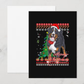 Bernese Mountain Dog Ugly KerstSweater Shirt Kaart (Voorkant / Achterkant)