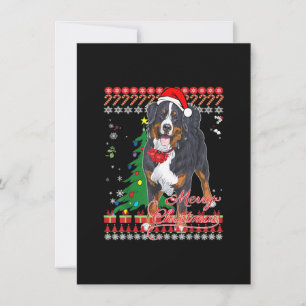 Bernese Mountain Dog Ugly KerstSweater Shirt Kaart