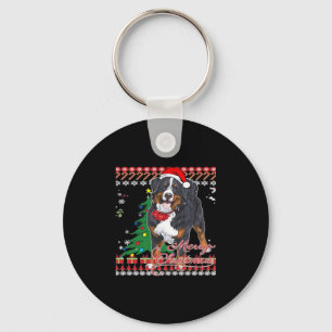 Bernese Mountain Dog Ugly KerstSweater Shirt Sleutelhanger