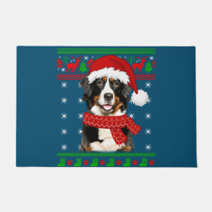 Bernese Mountain Dog Ugly Sweater Kerstpuppy Deurmat