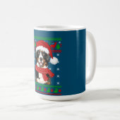 Bernese Mountain Dog Ugly Sweater Kerstpuppy Koffiemok (Voorkant rechts)