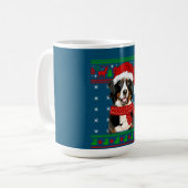 Bernese Mountain Dog Ugly Sweater Kerstpuppy Koffiemok (Voorkant links)
