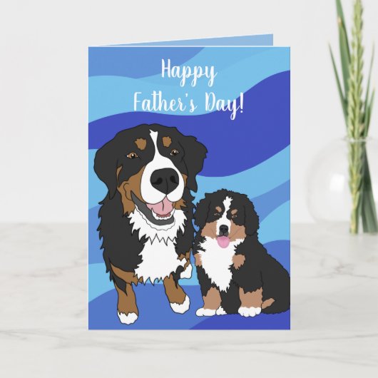 Bernese Mountain Dog vaderdag Kaart (Voorkant)