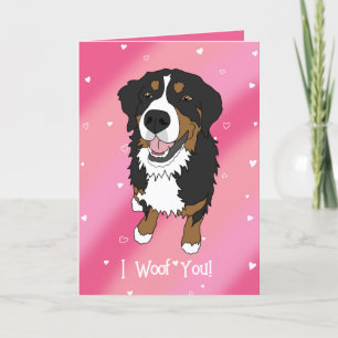 Bernese Mountain Dog Valentijnsdag Bedankkaart