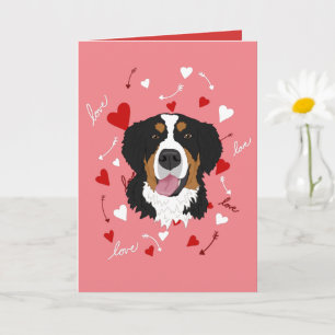 Bernese Mountain Dog Valentijnsdag Kaart
